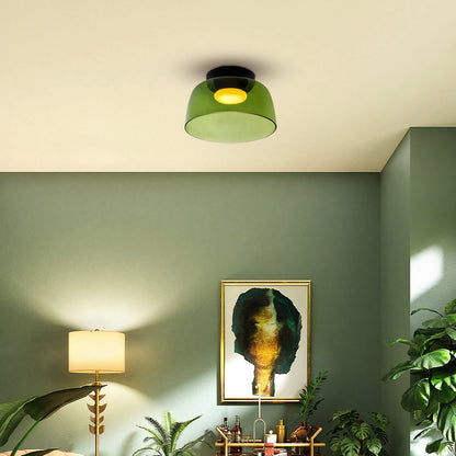 Design Glazen Plafondlamp met Gelaagde Structuur — Elegant Lichtspel voor Eetkamer, Woonkamer en Slaapkamer
