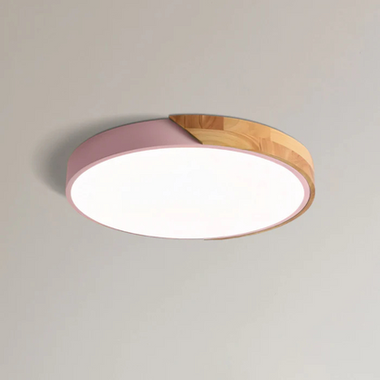 Minimalistische Plafondlamp van Hout & Acryl – Scandinavisch Design voor Woonkamer en Slaapkamer – Energiezuinig LED-Licht – Eenvoudige Montage