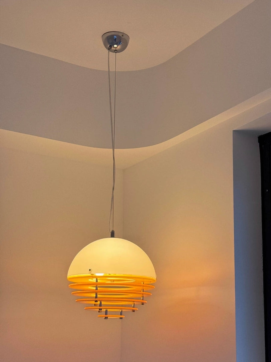 Stijlvolle Hanglamp Bauhaus Design Oranje-Wit Sfeerverlichting voor Moderne Interieurs