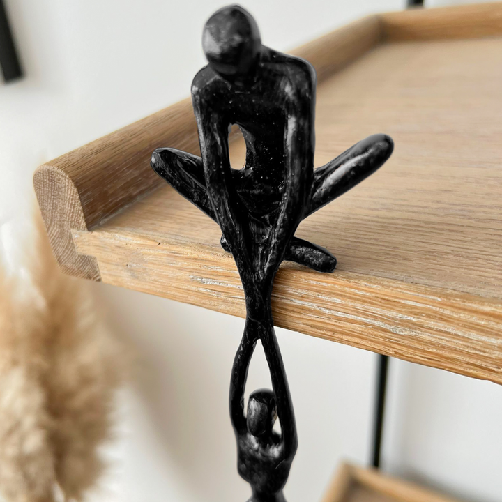 Decoratief Sculptuur Twee Figuren Kunsthars Liefde Verbondenheid Harmonie Modern Interieur Woonkamer Cadeau