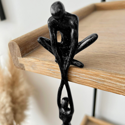 Decoratief Sculptuur Twee Figuren Kunsthars Liefde Verbondenheid Harmonie Modern Interieur Woonkamer Cadeau