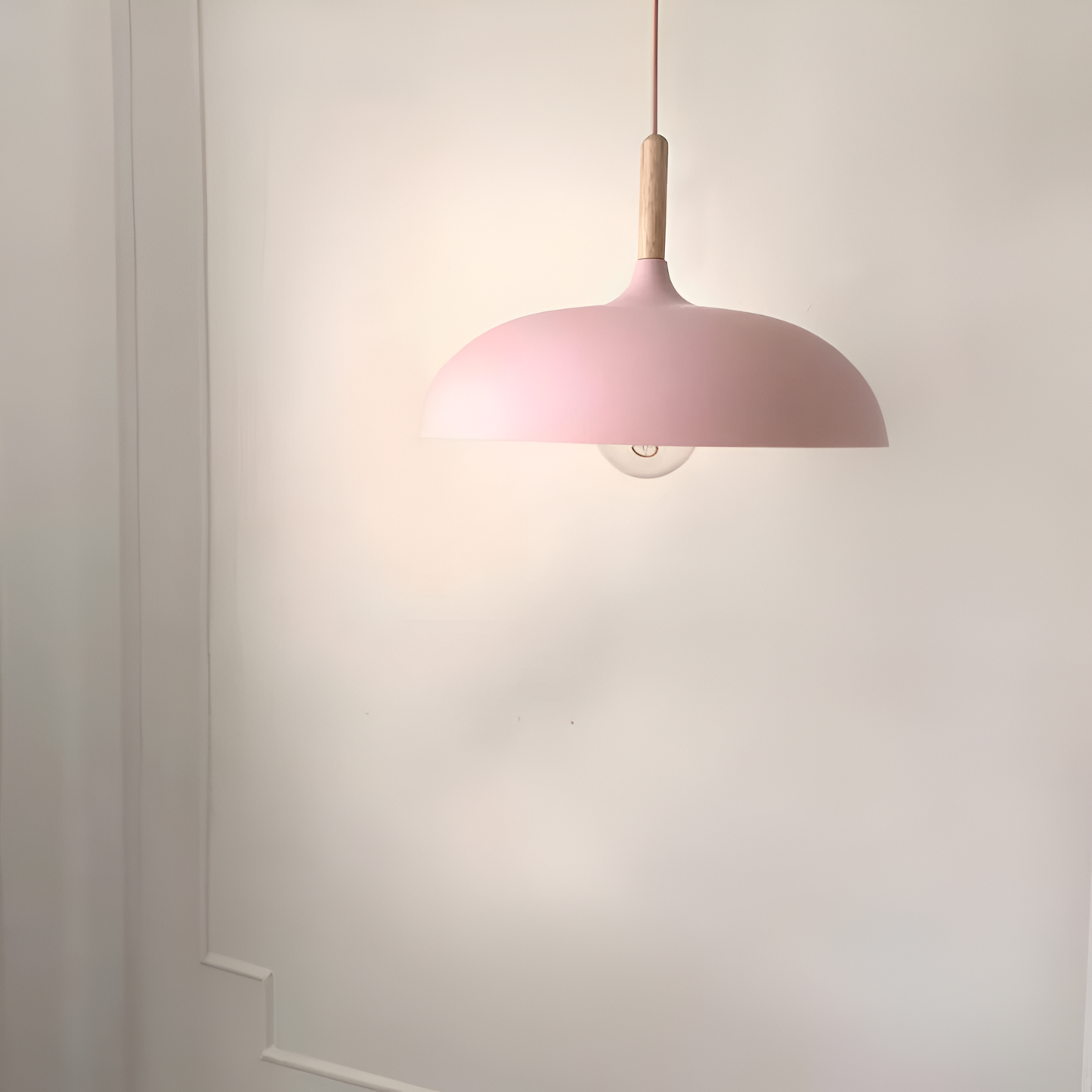 Hanglamp Hout IJzer Scandinavisch Japandi Rond E27 Ø35 Ø60 Eetkamer Keuken