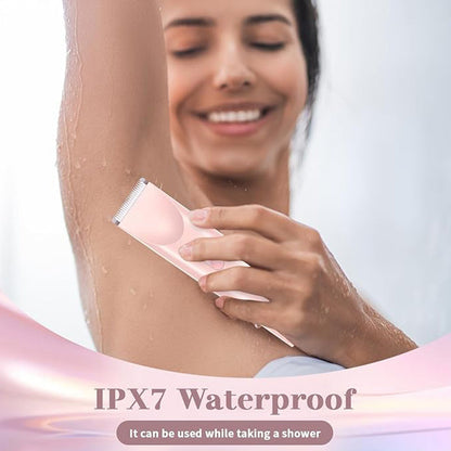 Precisie Trimmer voor Gezicht Oksels Bikinizone – Waterbestendig Oplaadbaar Dubbele Kop
