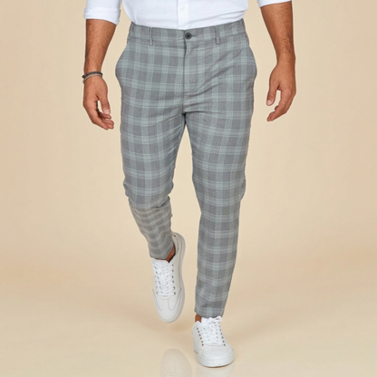 Geruite Broeken voor Heren Casual Stijl