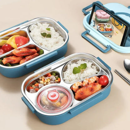 Thermo Lunchbox RVS – Houdt Eten Warm & Koud | Lekvrije Lunchbox met Vakken