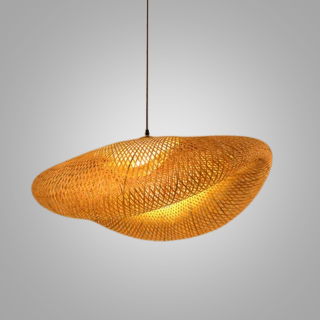 Handgemaakte Rotan Hanglamp – Scandinavisch Rustiek Design – Natuurlijke Sfeerverlichting