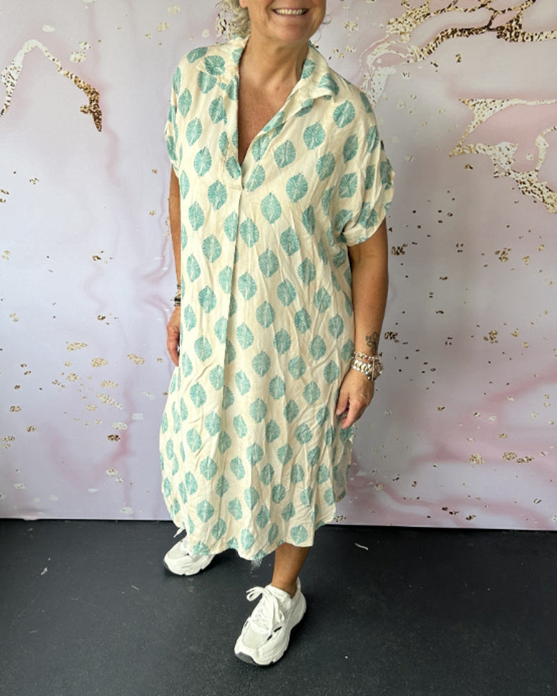Roma Jas Lange Leren Jas met Print
