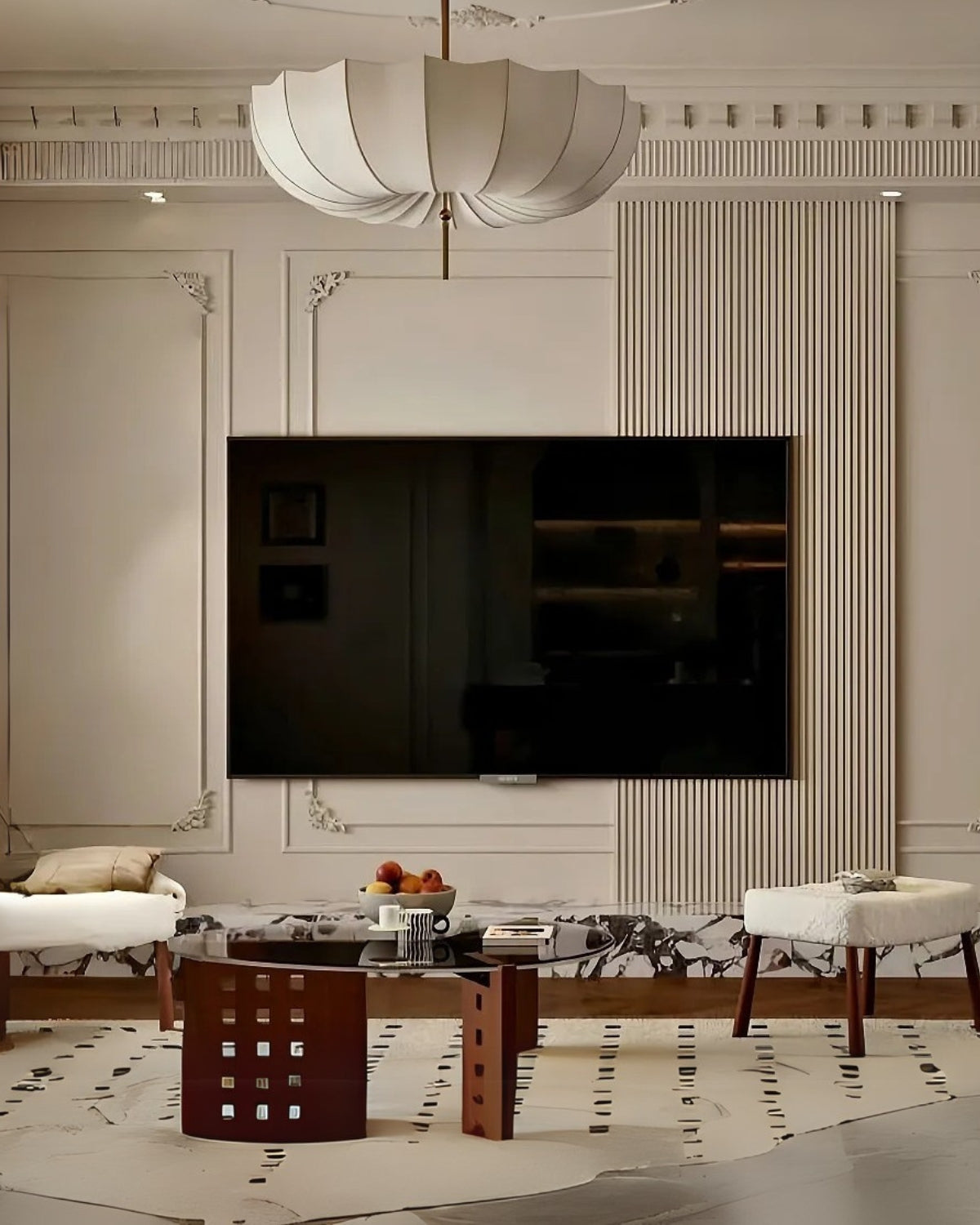 Luxe Wolkvormige Plafondlamp Met Zachte Sfeerverlichting In Frans Design
