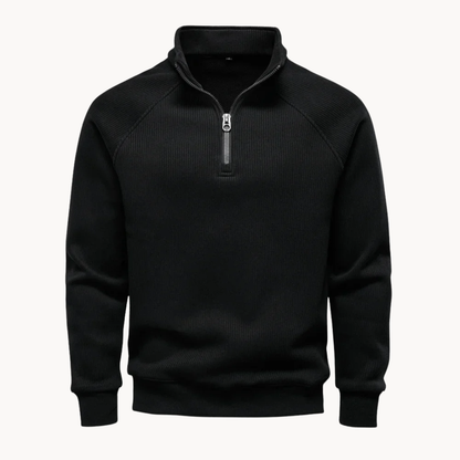 Heren Trui Katoenmix Quarter-Zip Casual Design