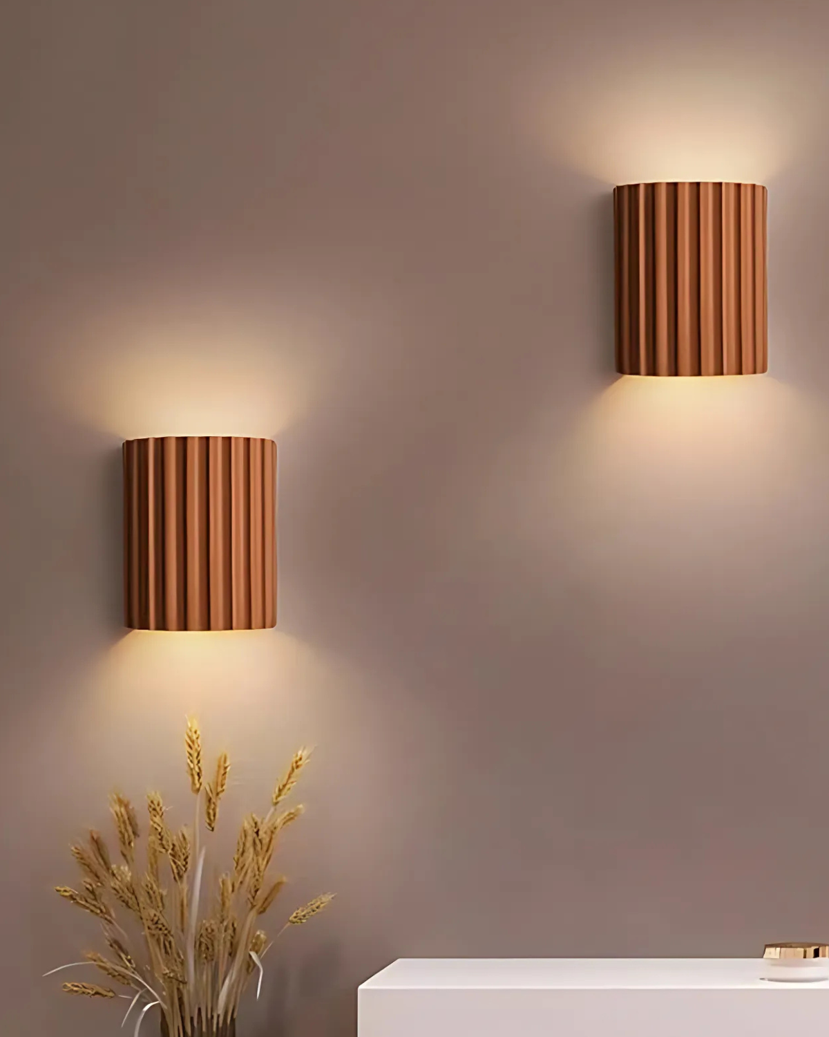 Wandlamp Ribbelstructuur Groen Met Tweezijdige Lichtbundel Voor Sfeervolle Ruimtes