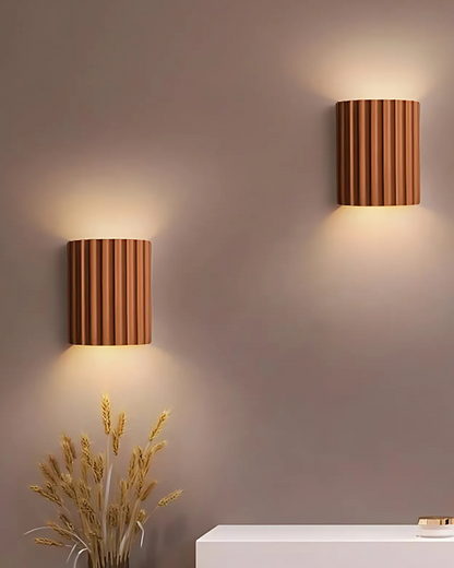 Wandlamp Ribbelstructuur Groen Met Tweezijdige Lichtbundel Voor Sfeervolle Ruimtes