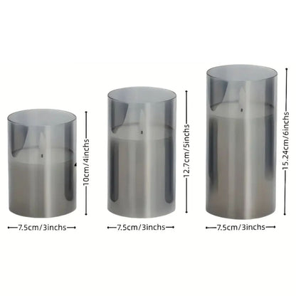 LED kaarsen met afstandsbediening glas zwart sfeer verlichting set timer modern interieur woonkamer slaapkamer decoratie realistisch vlam effect