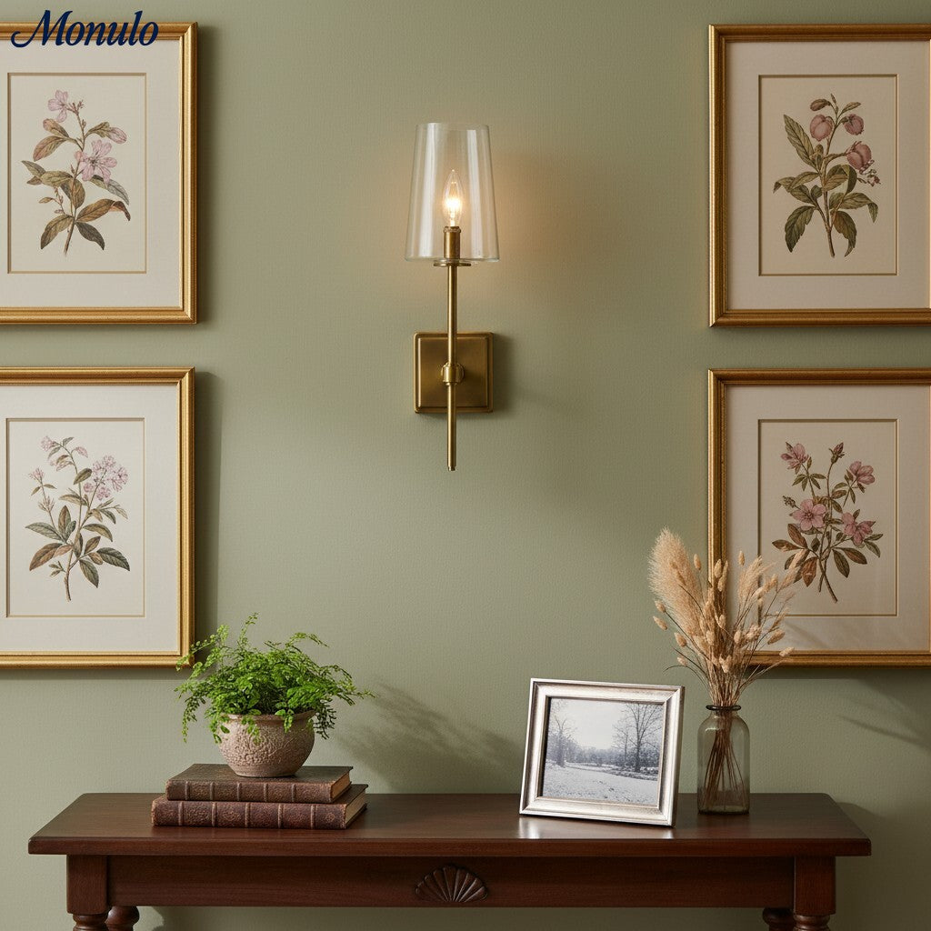Glazen Wandlamp met Helder Glas – Enkelvoudige tot Drievoudige Configuratie – Elegante Badkamerverlichting