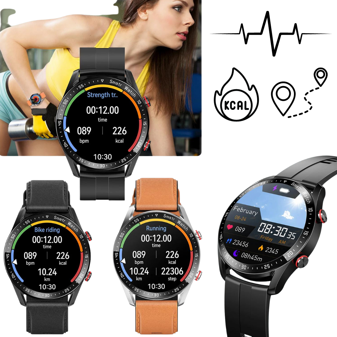 Smartwatch met Lautsprecher, Bluetooth en Fitnessfuncties – Luxe Design voor Sport en Dagelijks Gebruik