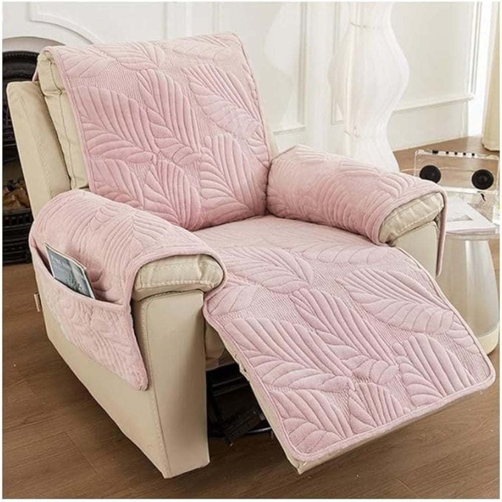 Stoelhoes voor Relaxstoel met Bladpatroon – Universele Slipcover voor Fauteuil Bescherming tegen Vlekken – Antislip Hoes met Groen Motief