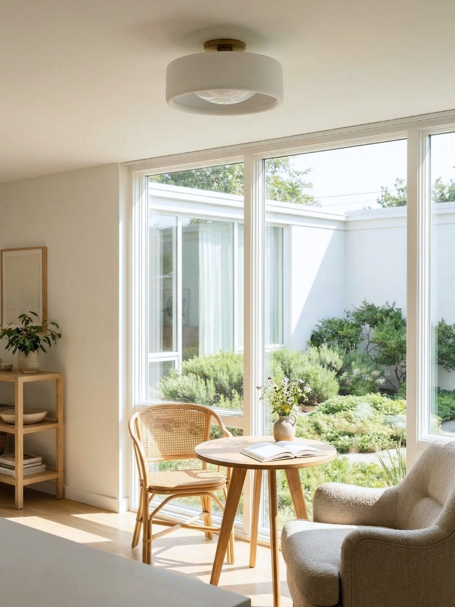 Porselein Plafondlamp Rond Modern – Zachte Sfeerverlichting voor Gang Kantoor Keuken