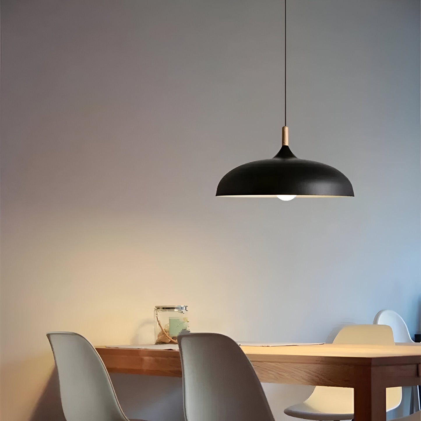 Hanglamp Hout IJzer Scandinavisch Japandi Rond E27 Ø35 Ø60 Eetkamer Keuken