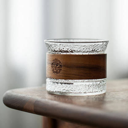 Japans Whiskyglas met Artistieke Reliëf | Hittebestendig Glas 130ml voor Whisky Likeur Cocktails Spirits | Premium Drinkglas met Sculptuur Patroon Design