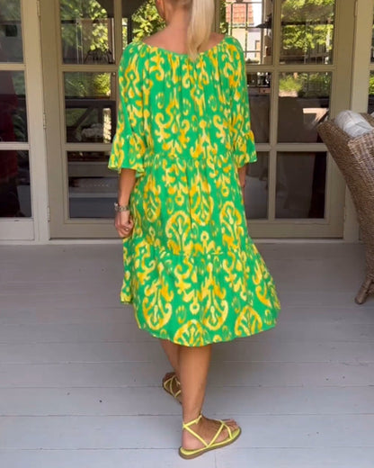Mooie Jurk met Bloemenprint Mode