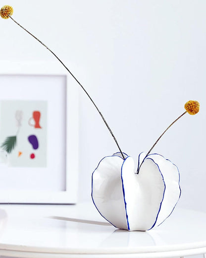 Keramische Sierpot met Moderne Silhouet voor Droogbloemen en Kunstplanten