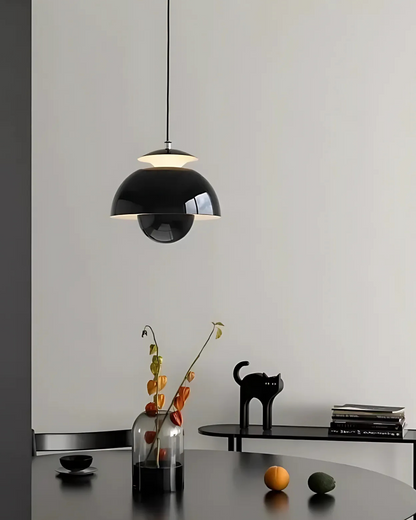 Minimalistische Hanglamp Wit Rond Design Scandinavisch Interieur Eetkamer Slaapkamer Woonkamer Sfeerverlichting