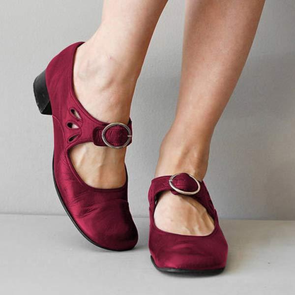 Luxe Leren Sandalen met Fibbia Sluiting