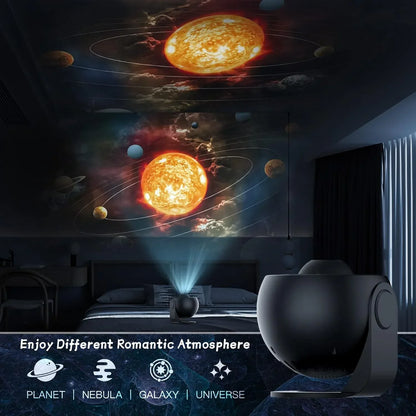 Galaxyprojectie Sterrenhemel Projector met Verwisselbare Schijven – Ruimtevisualisatie voor Kinderen en Volwassenen