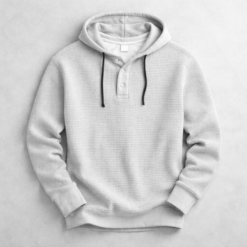 Wafel Hoodie Heren - Comfortabele Waffle Trui voor Mannen