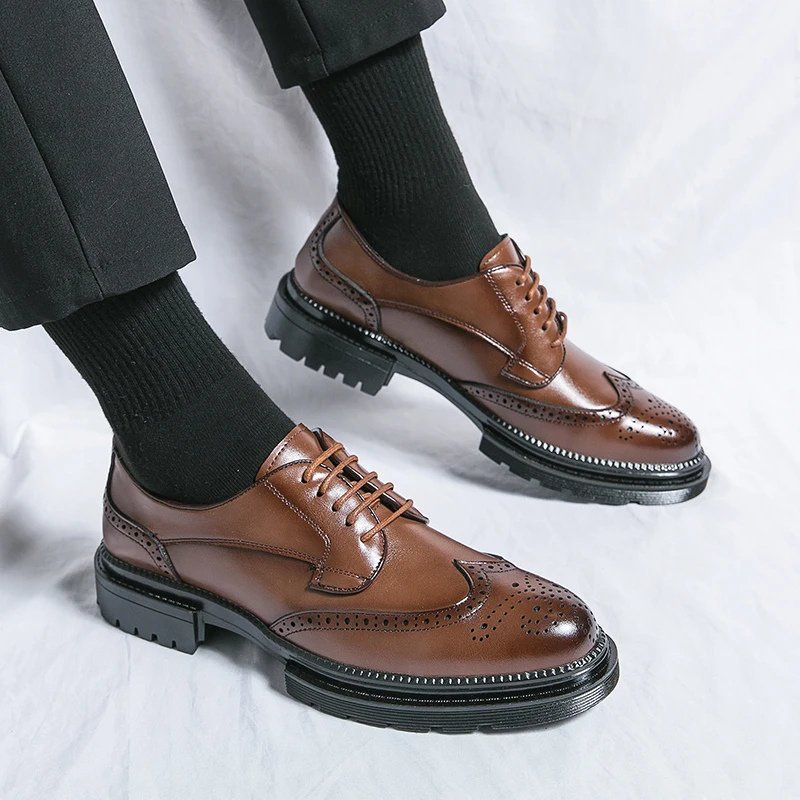 Heren Oxford Schoenen Vintage Stijl Comfortabel met Veters