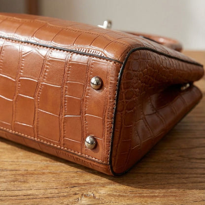 Vierdelige Leren Tassenset Dames Handtas Schoudertas Portemonnee Compacte Tas Kunstleer Elegant Praktisch