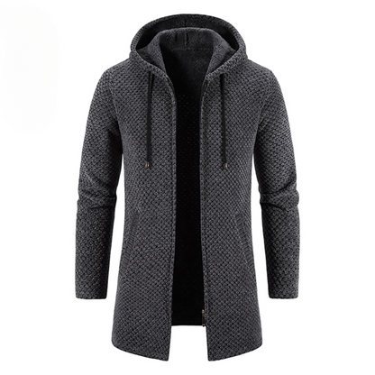 Gebreide Hoodie Heren Warme en Comfortabele Jas