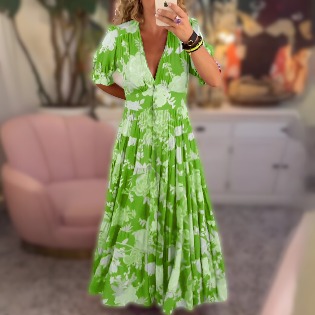 Dames Jurk met V-hals Regular Fit