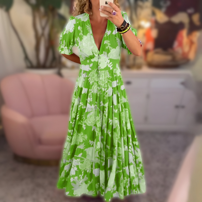 Dames Jurk met V-hals Regular Fit