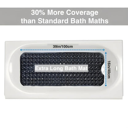 Antislip Badmatje met Zuignappen 99x40cm – Veiligheid & Drainage voor Bad en Douche