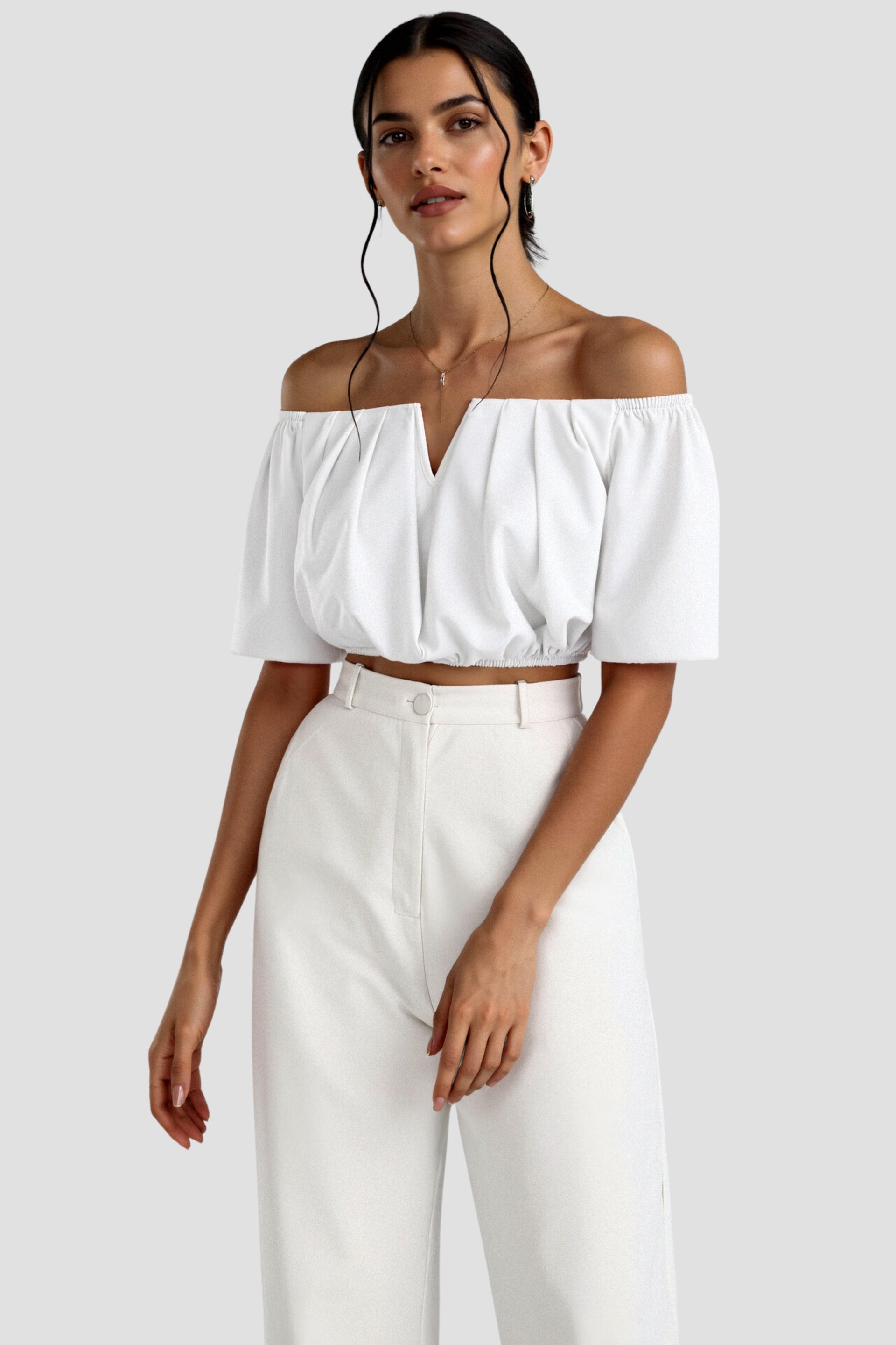 Zomerjurk V-Hals Schoudervrij Stijl Dame - StudioMarella