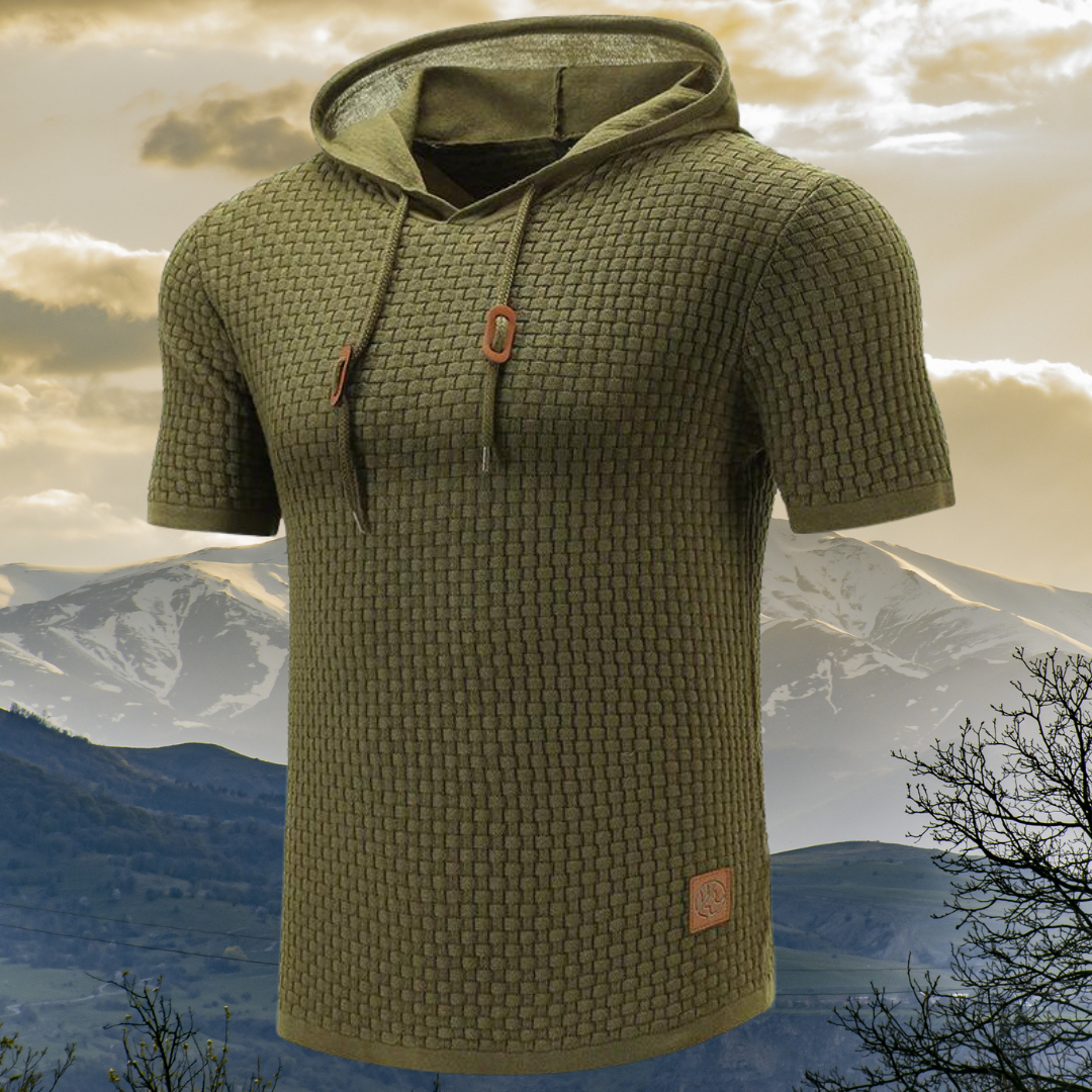 Korte Mouwen Sweatshirt met Capuchon voor Heren