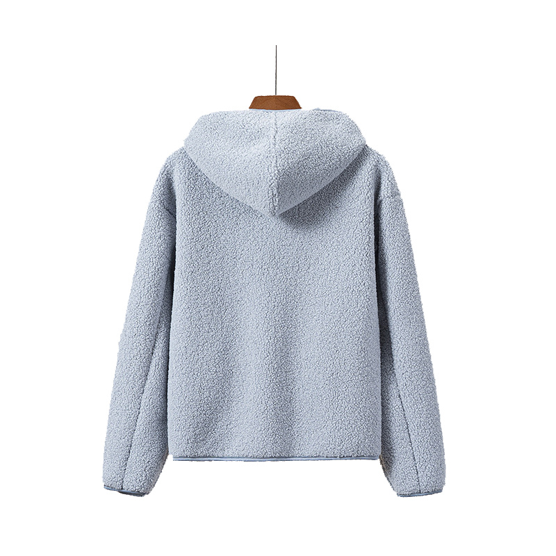 Vrouwelijke Fleece Vest met Capuchon Zacht Sherpa Jasje