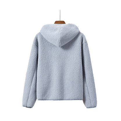 Vrouwelijke Fleece Vest met Capuchon Zacht Sherpa Jasje