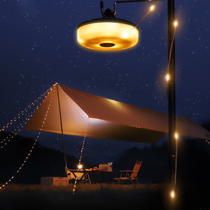Draagbare Campinglamp met Zonne-energie en Powerbank – Waterdicht LED-Lampje met Lichtslinger voor Outdoor & Camping