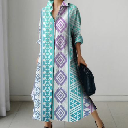 Dames Overhemdjurk Korte Mouw Elegante Zomerjurk