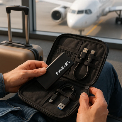 Compacte Externe Harde Schijf USB-C 4 TB – Draagbare Snelle Opslag Ultradun Ontwerp voor Windows macOS Android TV