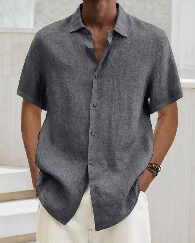 Linnen Overhemd Heren Casual Klassieke Stijl Comfortabel