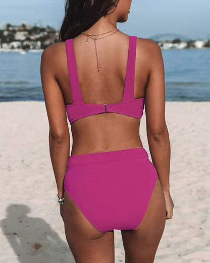 Dames Badpak Met Hoge Taille Effen