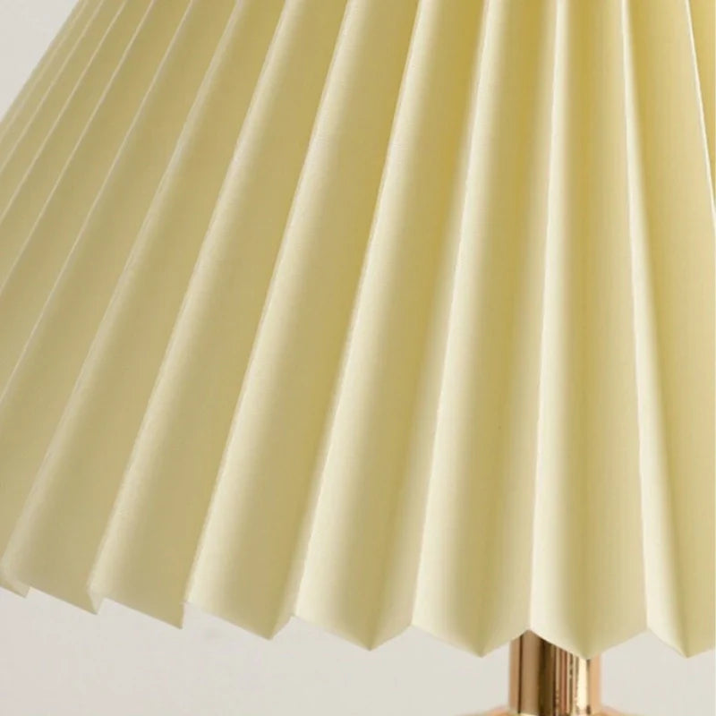 Keramische Tafellamp met Plooikap – Japanse Stijl Verlichting Wit Roze Beige voor Slaapkamer Woonkamer Bureau