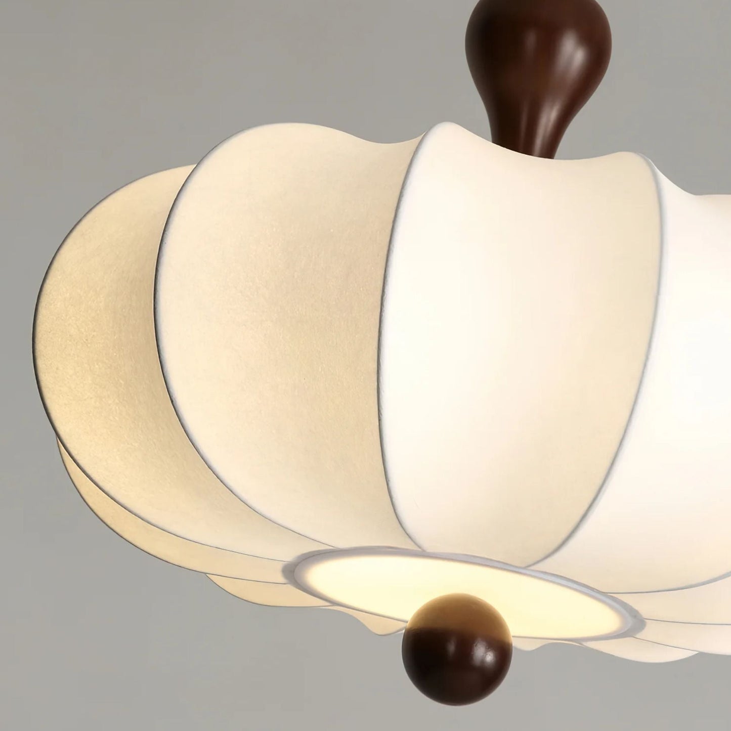 Hanglamp Stof Walnoothout Wit Eettafel Woonkamer Japandi Hanglamp Stoffen Lampionlamp Hal
