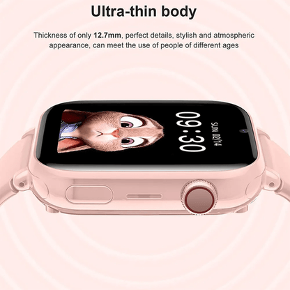 Slimme Kinderhorloge met 4G Videobellen en GPS-Tracking Roze Zwart Wit