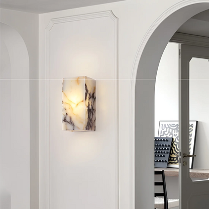 Natuurstenen Wandlamp met Warme LED-Verlichting – Waterdicht Design voor Woonkamer, Slaapkamer & Badkamer