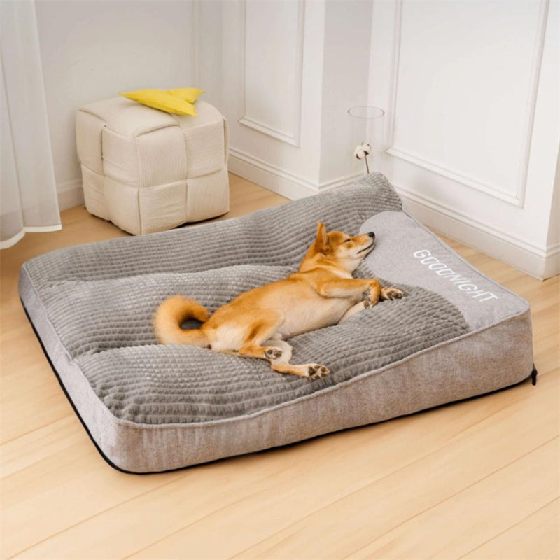 Hondenmand Pluche Antislip Wasbaar Bruin 80x64cm Orthopedisch Hondenbed Groot