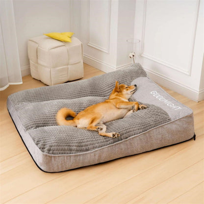 Hondenmand Pluche Antislip Wasbaar Bruin 80x64cm Orthopedisch Hondenbed Groot