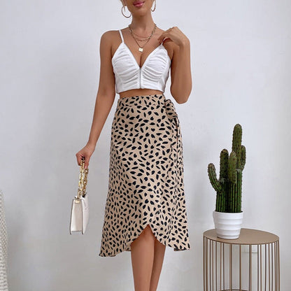 Vrouwelijke Rok met Dierenprint en Ruffles - StudioMarella